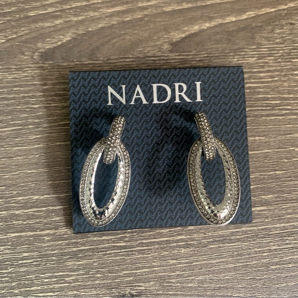 Nadri Pave Rhodium Cubic Zirconia Statement Earrings Nordstrom
